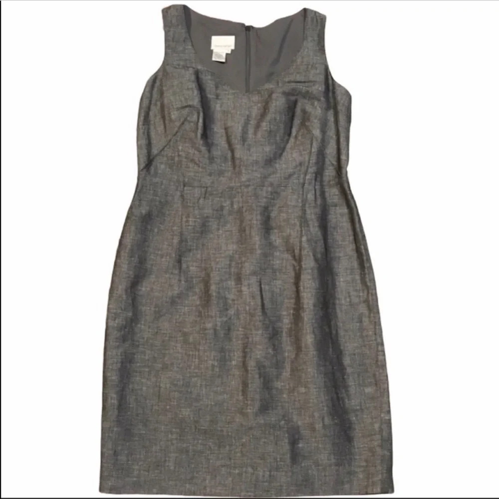 Donna Morgan Gray Midi Sheath Dress Size 6